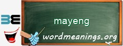 WordMeaning blackboard for mayeng